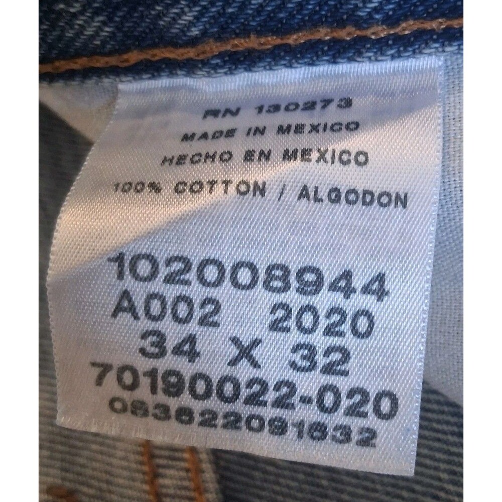 Lee Mens Regular Fit Denim Jeans 34x32 Blue Medium Wash Like New - Picture 9 of 13